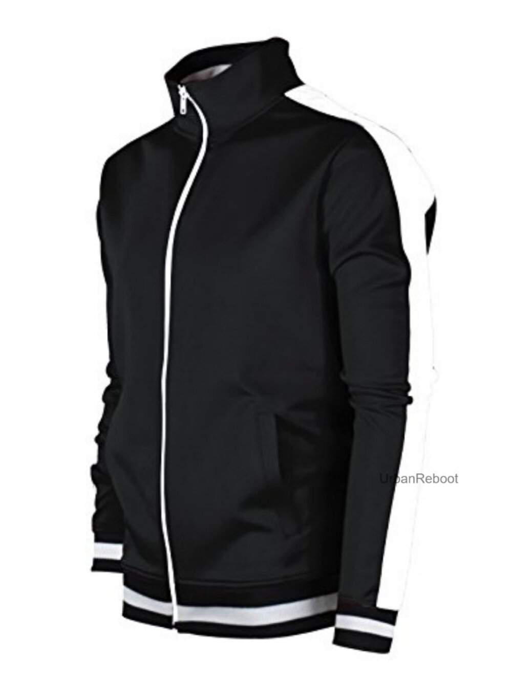 Men's Slim Fit Track Jacket Side Taping Urban Streetwear Top